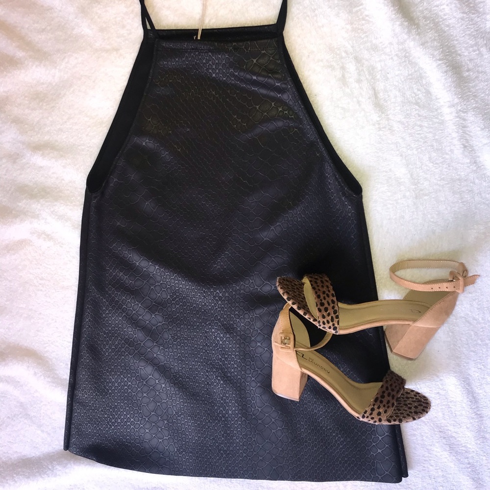 Black Snakeskin Dress
